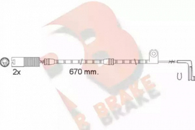 R BRAKE 610478rb -  Сигнализатор, износ тормозных колодок